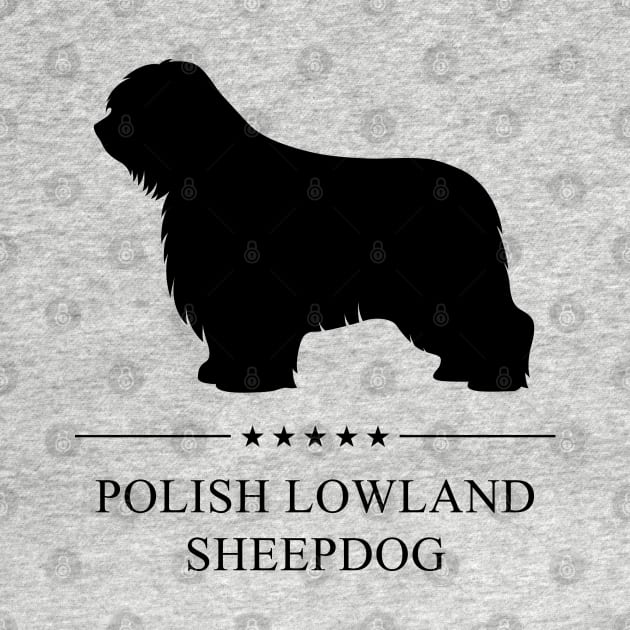 Polish Lowland Sheepdog Black Silhouette by millersye